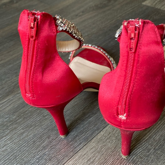 Red Stiletto Heeled Sandal 9M - Picture 10 of 15